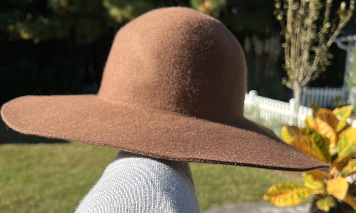 NWT Vintage Boho  Scala Wool Brown Hat flapper flower and adjustable size Scala Cloche Hats for Women for sale | eBay main image 2