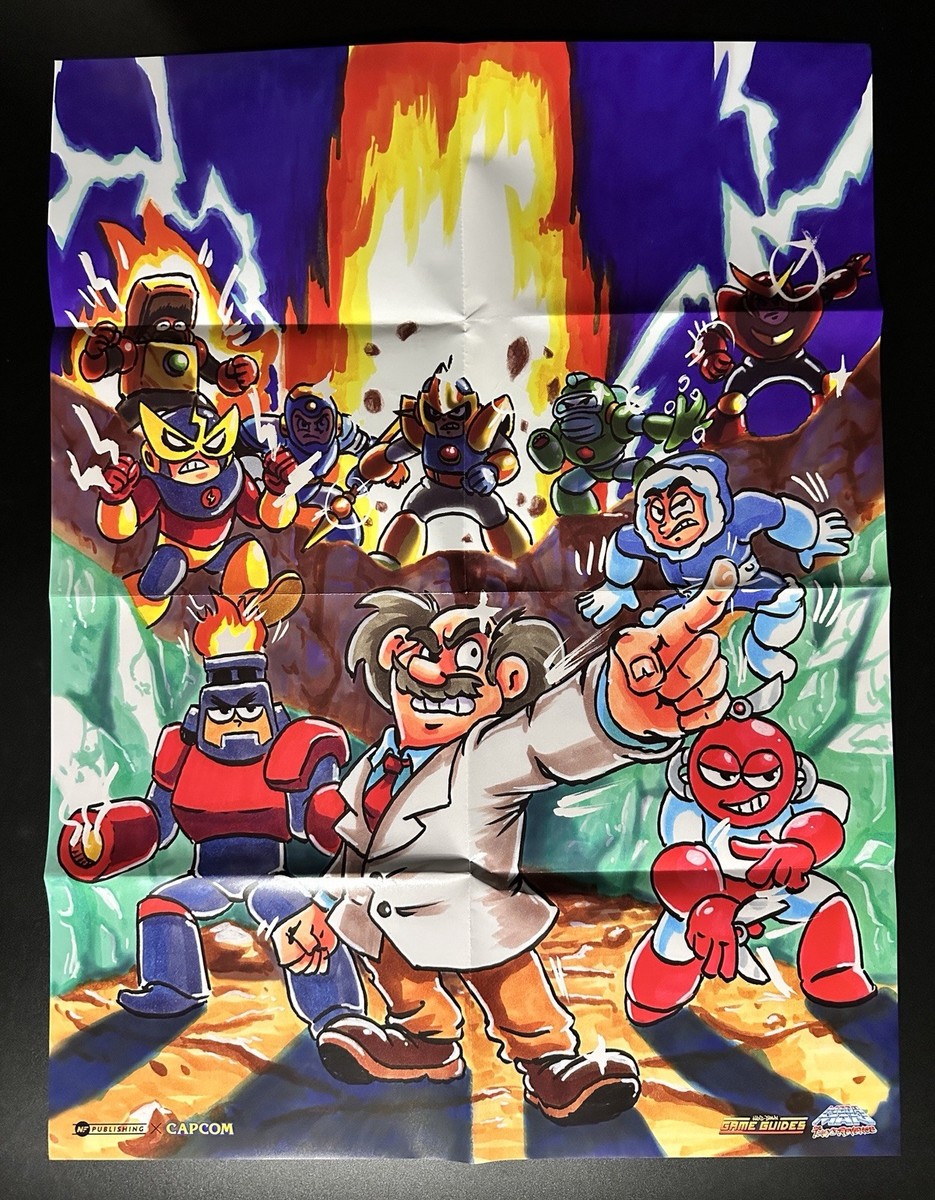 NEW Rare Mega Man POSTER Nintendo Power MM 1 2 3 4 5 6 Vintage