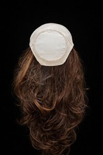VTG 1950s Ivory Satin Pillbox Hat Pearl Trim Bridal Cocktail Jackie O Style