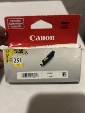  2 Pack Canon Pixma 251Y Yellow Genuine Inkjet Cartridge CLI-251 Printer Ink