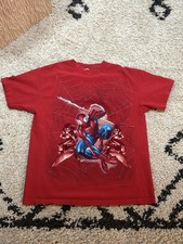 Vintage Spider Man Green Goblin Shirt Red Web Medium/Large