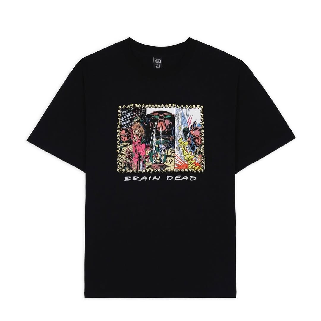 Brain Dead x Predator Big Game Graphic T-Shirt - Black Streetwear