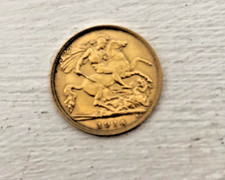 1914 King George IV  22ct Gold Half Sovereign  4g  in excellent condition