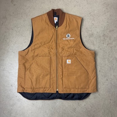 (XL) Carhartt Duck Weste Workwear Vintage Retro Vest Stiched Stick
