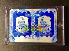 Josh Allen #1/1 Buffalo Bills 2024 Leaf Eclectic Printing Plate Cyan Football 1