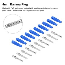 10Pcs 4mm 7Pin Banana Plug Copper 1000V 32A Stackable Male Plugs With Soft
