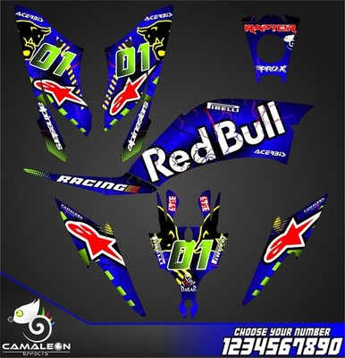 Yamaha Raptor 250R  250 125 graphics stickers decals kit atv