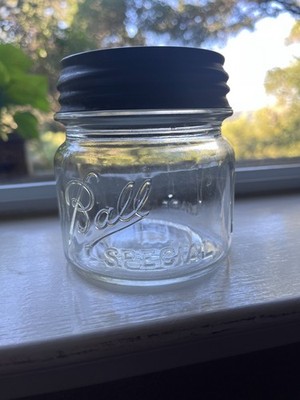 BALL SQUATTY PINT ''SPECIAL'' WIDE MOUTH FRUIT JAR EARLY 1900'S