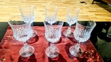 Set of 6 Vintage Cristal D'Arques 'Chenonceaux' Liqueur/Sherry Glasses 1970s/80s