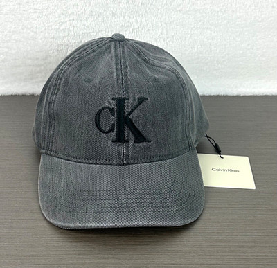Calvin Klein Men's Denim Gray with Black CK Logo Baseball Cap/Hat One Size NWT
