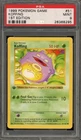 Pokemon Koffing Base Set Shadowless 1st Edition #51 PSA 9 Mint
