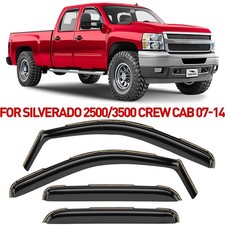 Rain Guards Vent Visors Shade for 2007-2014 Chevy Silverado 2500/3500 Crew Cab