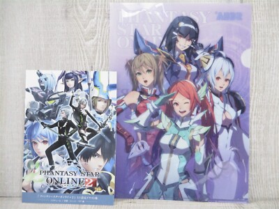 PHANTASY STAR ONLINE 2 Mini Art Works w/Folder Fan Book Akikazu