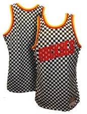 New Houston Rockets Mens Size L Large Mitchell & Ness Checkered Jersey $135