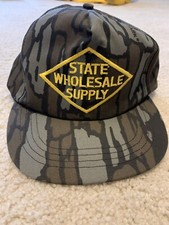 Vintage Camo State Wholesale Supply Snapback Hat Made In The USA NC