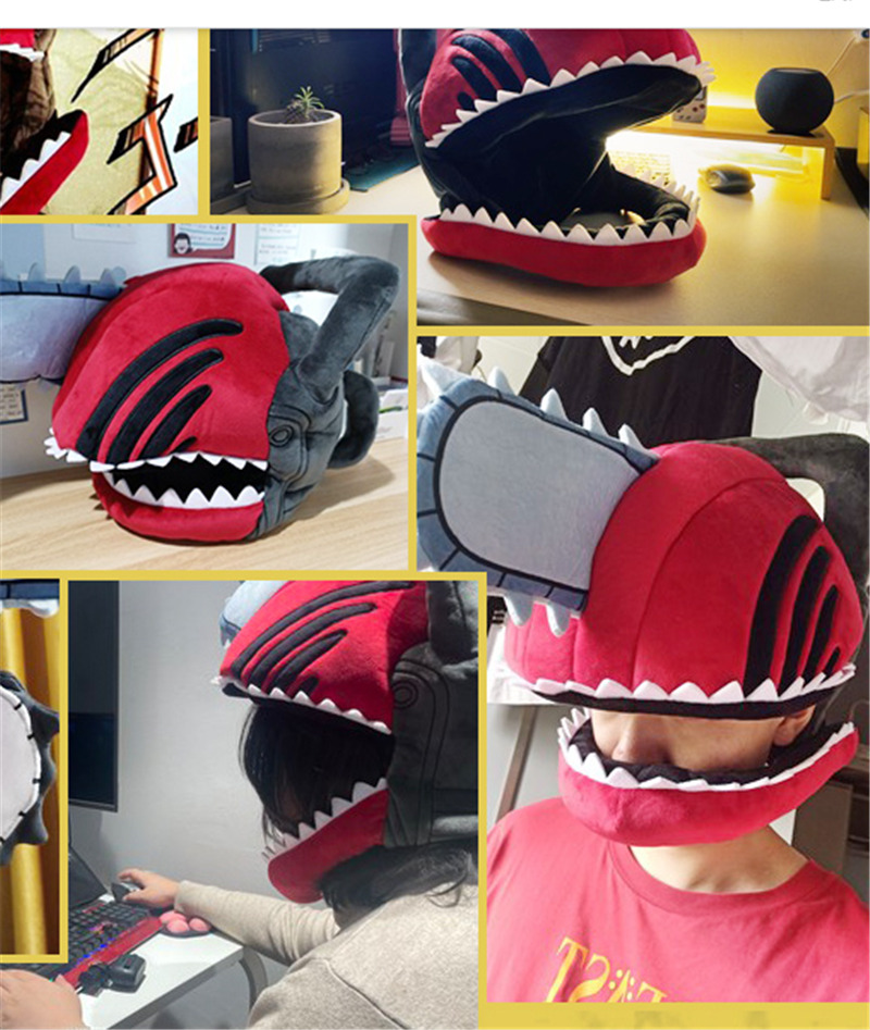 Chainsaw Man Denji Cosplay Helmet Plush Headgear