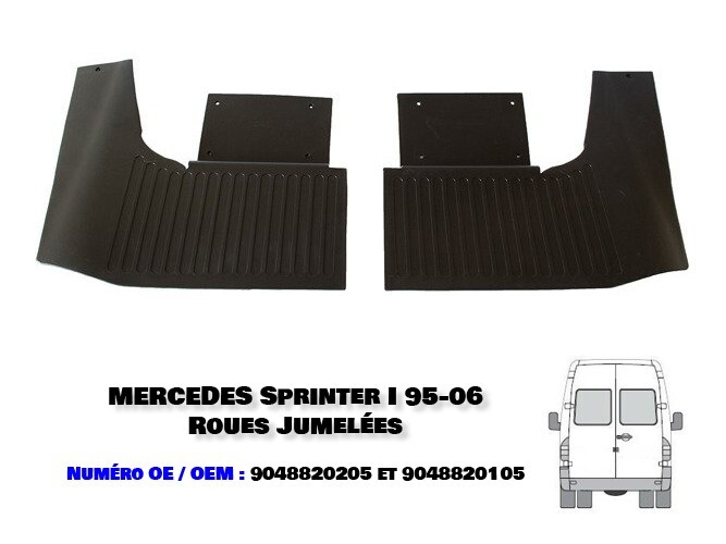 Bavettes arrière Mercedes Sprinter roues jumelées 1995-2006 pare-boue G+D