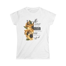 Sunflower Inspirational Tee, Motivational Shirt, Gift for Mom, Cute Summer Top,