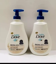 2Pk Dove Baby Derma Care SOOTHING WASH w/ Colloidal Oatmeal 13oz Each