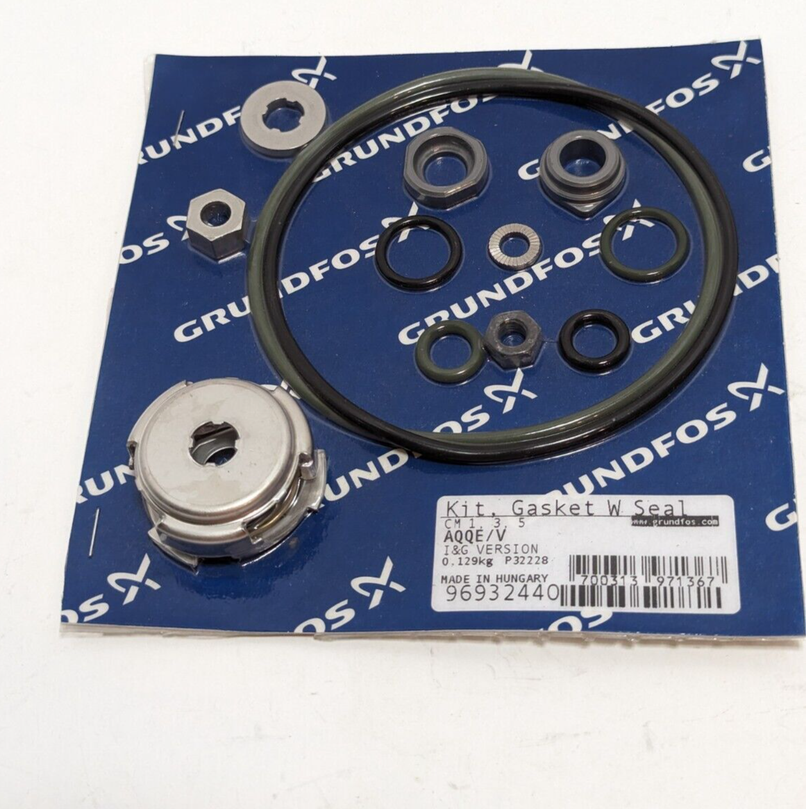 Grundfos CM1/3/5AQQE/V (I&G Version) Gasket Seal Kit P/N 96932440 for