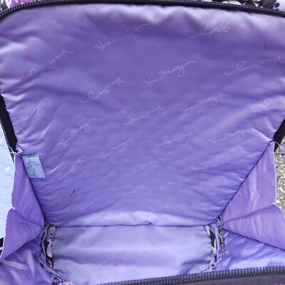 Vera Bradley Plum Petals Floral Quilted Padded Laptop 