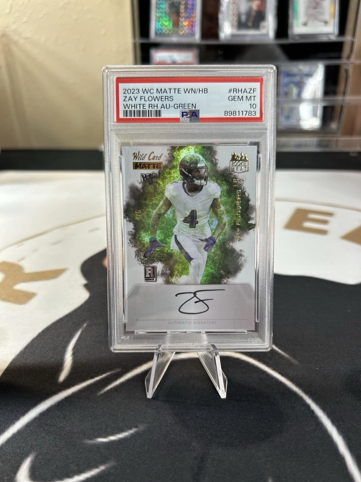 Zay Flowers Wild Card Matte Whatnot/Hobby Box Exclusive White Rookie Heat Autographs #RHAZF Green