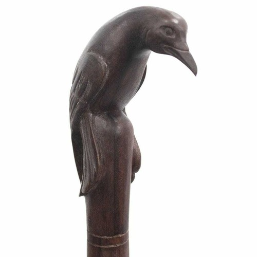 Dengers Bird Hand handle Carved Top Cane Wooden Cane Walking Stick Vintage Gifts - Picture 9 of 12