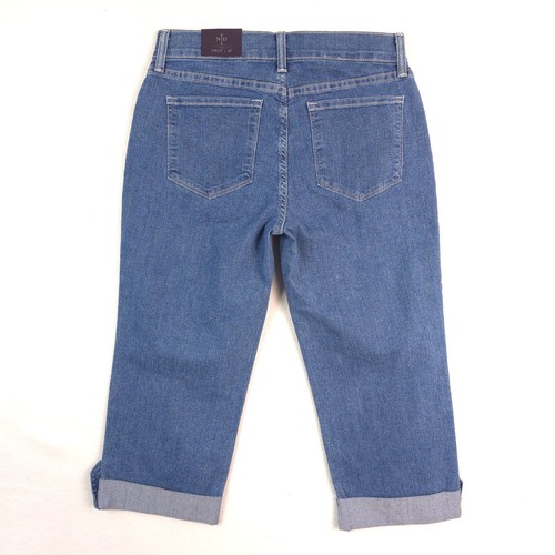 NYDJ Crop Damen Stretch Denim blau Jeans gerollte Bündchen Größe 6 (Maße 29x20) - Bild 6 von 16