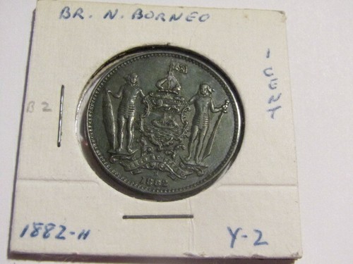 British North Borneo 1882-H 1 Cent Coin Heaton Mint - Picture 5 of 5
