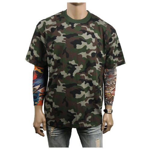 Herren T-Shirt Armee Militär Jagd Tarnmuster Hipster Freizeit T Rundhalsausschnitt & V-Ausschnitt S-5X - Bild 13 von 18