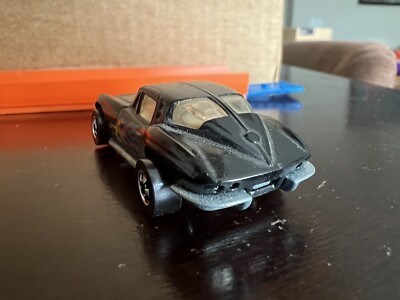 Hot Wheels Black  63 Corvette Stingray Split Window Flames Hong Kong 1979