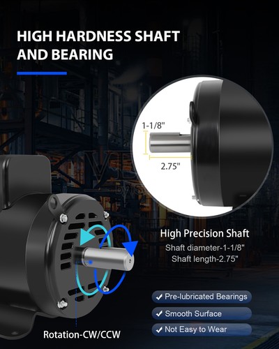 Motor eléctrico compresor 7,5 HP monofásico 3450 RPM 184T cuadro 208-230V ODP - Imagen 4 de 7