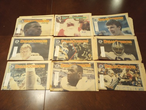 Lot of 29 different 1988 Dallas Cowboys Weekly Magazine Newspapers - Picture 3 of 5