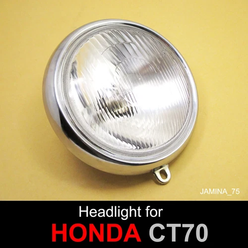 Honda CT70 Mini Trail 70 DAX 91 92 93 94 6" Headlight Head Lamp 12 V. Bulb + Rim