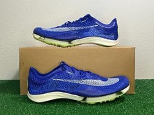 10 Men/11.5 Women - Nike Air Zoom Victory Blue White Running Racing Track Spikes