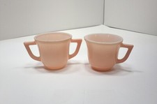 Vintage Hazel Atlas Little Hostess Pink Childs Sugar  Creamer 2.125"