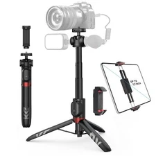 48" Tripod Set for Phone Camera, and Tablet Holder for iPad Pro 13'' - Black ...