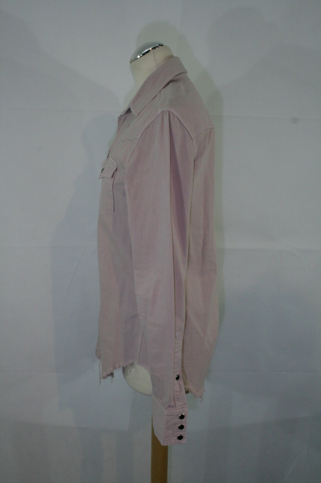 Camicia jeans YSL Saint Laurent rosa antico taglia S misura 355 282