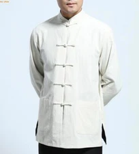 Men's Lightweight Breathable Shirt Traditional Kung Fu Chinese Style Retro Tops