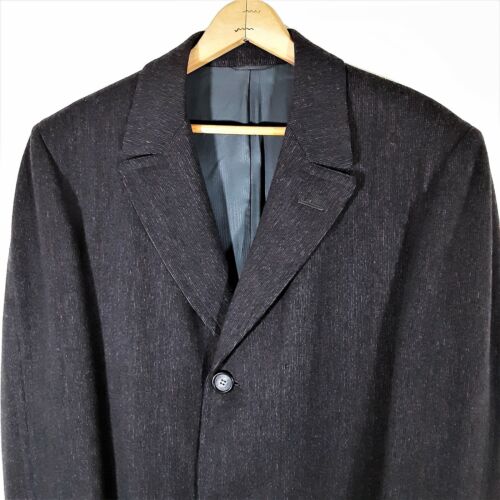 Vintage 50s Wool Gabardine Overcoat Mid Century Coat Jacket 1950s Union USA 40 M - Afbeelding 1 van 12
