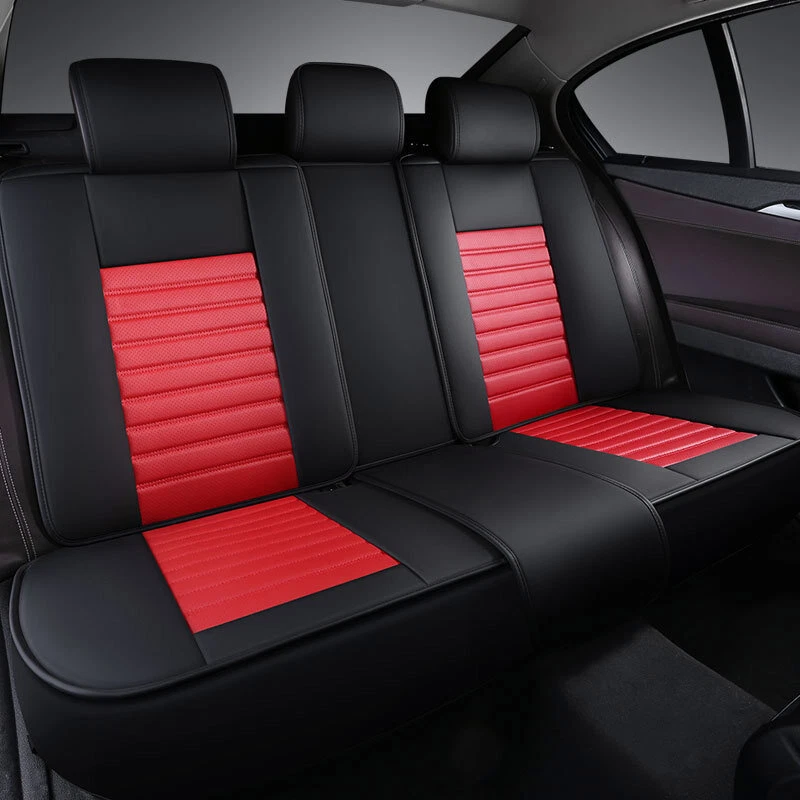 For Toyota Car Seat Cover Full Set Deluxe PU Leather 5-Seat Front&Rear Protector - Изображение 4 из 4