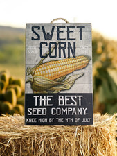 Rustic Style Sweet Corn Wood Sign Display Farmhouse Home Decor 8x12