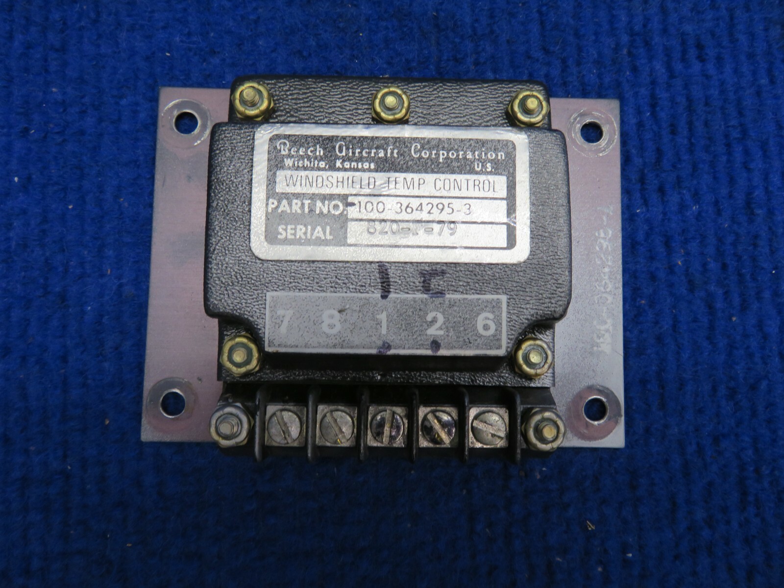 Aircraft Part Beechcraft 100-364295-3 Windshield Temperature Control ...