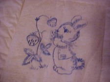 BABY QUILT, 12 EMBRODERED ANIMALS, RED and BLUE