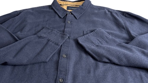 Jachs New York Men's Navy Twill Long Sleeve Button-Down Dress Shirt 2XL - Picture 4 of 11