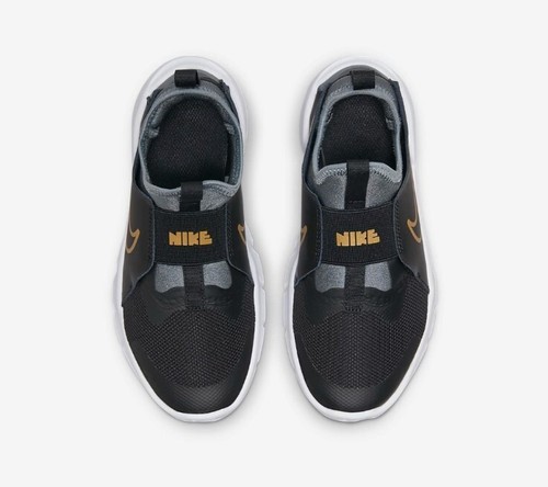 NIKE FLEX RUNNER 2 (TDV) unisex taglia 4C nero/oro nuovo con scatola - Foto 5 di 6