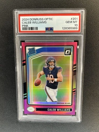 2024 Donruss Optic Pink Prizm #201 Caleb Williams Bears RC Rookie PSA 10