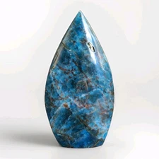 Natural Polished Blue Apatite Teardrop Freeform Ornament 180g - USA