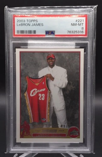 2003-04 Topps LeBron James Rookie #221 PSA 8 NM-MT Cavaliers Lakers RC