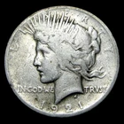 1921 Peace Dollar Silver ---- Nice Rare Coin ---- #072U